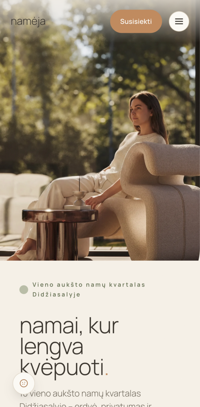 namėja. svetainė telefone